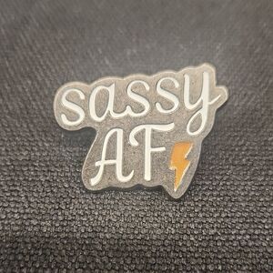 Sassy AF Brooch in Silver and Gold
